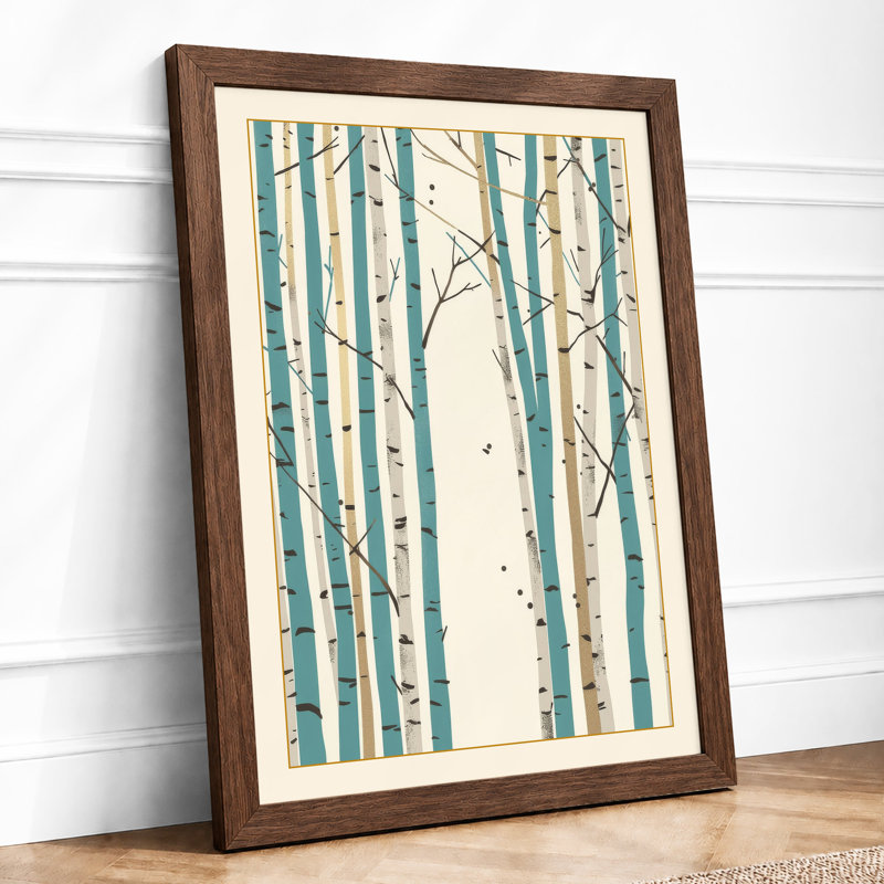 Quiet Northern Forest Scandinavian - Print, Walnut, A4 - 29.7 x 21.0 cm
