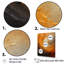 «Gold Orange Desert Mirage Spiral I», art mural abstrait en spirale-246640022-246640017