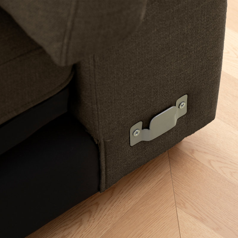 Copley 2-Piece 106.3” Upholstered Sectional, Mélange de coton, Orienté à droite