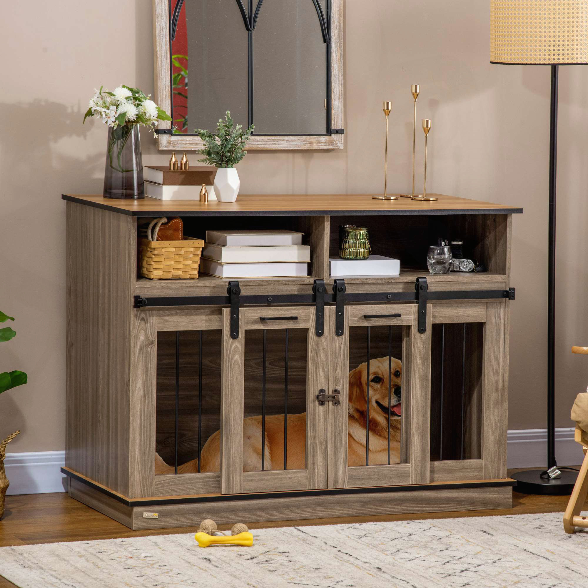 View of Archie & Oscar™ Versatile Dog Crate Furniture with Multiple Features ...