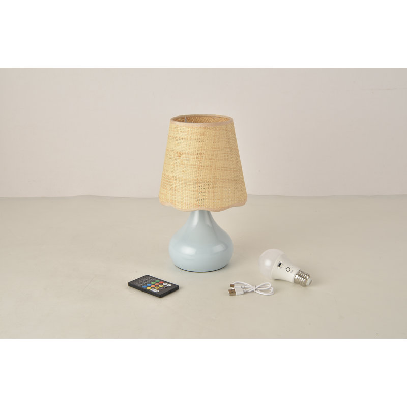 Lampe de table, Vert, Métal métal, Télécommande
