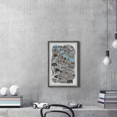 " Illustrated Map Of Savannah, Georgia " by Marmont Hill