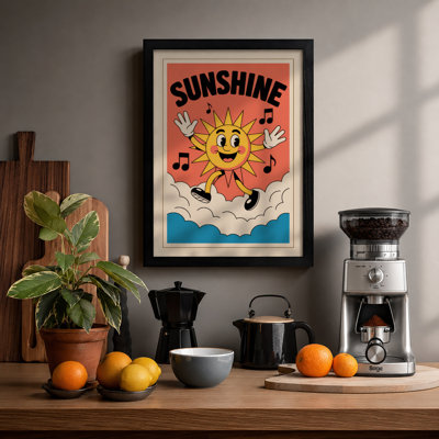 Sunshine Smiles Retro - Framed Print