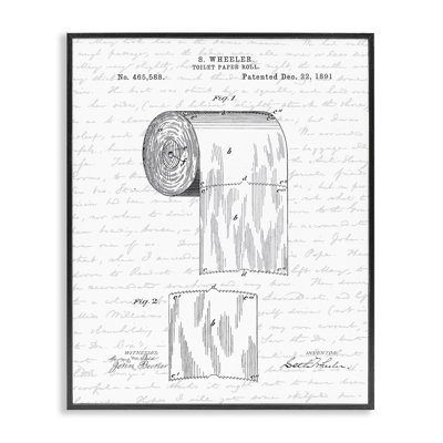 Rouleau de papier hygiénique noir et blanc - impression sur toile
