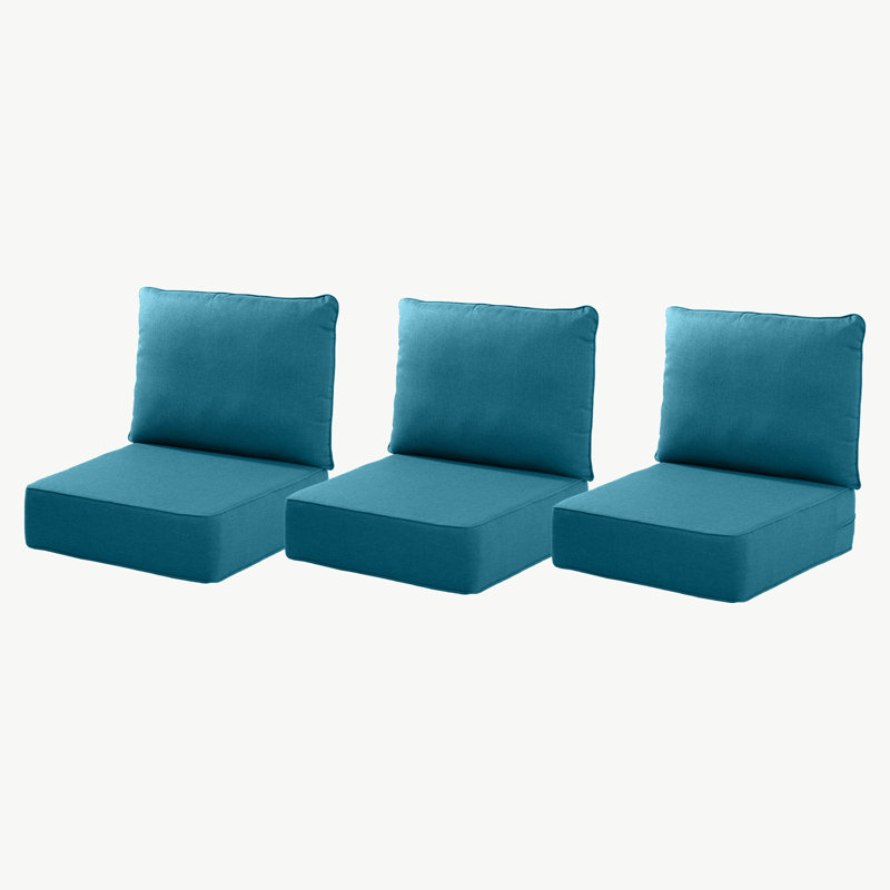 Ancolonia Outdoor 6" Thick Cushion Set - Seat/Back Cushions For Swivel Gliders And Armchairs (Set Of 3), Green, 3