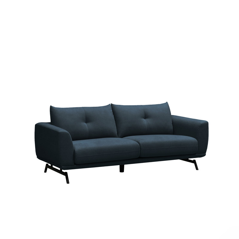 Aniye Upholstered 85'' Sofa, Navy Polyester