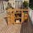 Kezia Rectangular Teak Folding Outdoor Bar Table , 70'' in. W 24'' in. D
