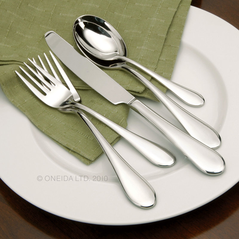 Oneida Icarus 45 Piece Everyday Flatware Set, Service For 8