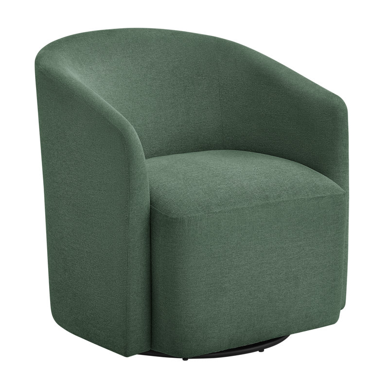 Fauteuil demi-tonneau pivotant vert
