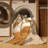 Machine Washable Mendon Ice Cream Truck Modern Abstract Rug in Beige – Beige Binding-1864025561