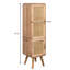 Armoire d'appoint moderne avec 2 portes et 3 tablettes Bot, un rangement vertical en bois avec des accents élégants-586863841-662393986