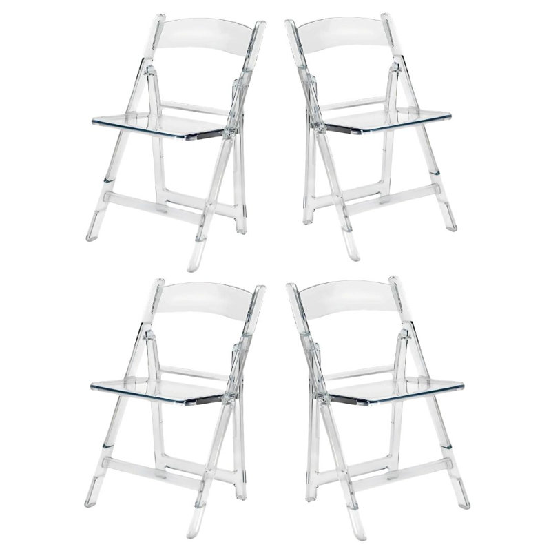 Clear Resin Folding Chair by Chivari