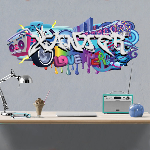 MySticky Graffiti Non-Wall Damaging Wall Decal | Wayfair