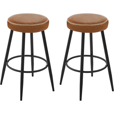 Shey Upholstered Counter Stool with Metal Frame