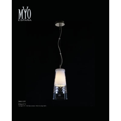 Cone 1 - Light Polished Chrome Plated Unique/Statement Pendant