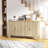 55.1" Fluted 4-Door Sideboard With Adjustable Shelves