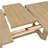 Brown Trestle Table With Leaf