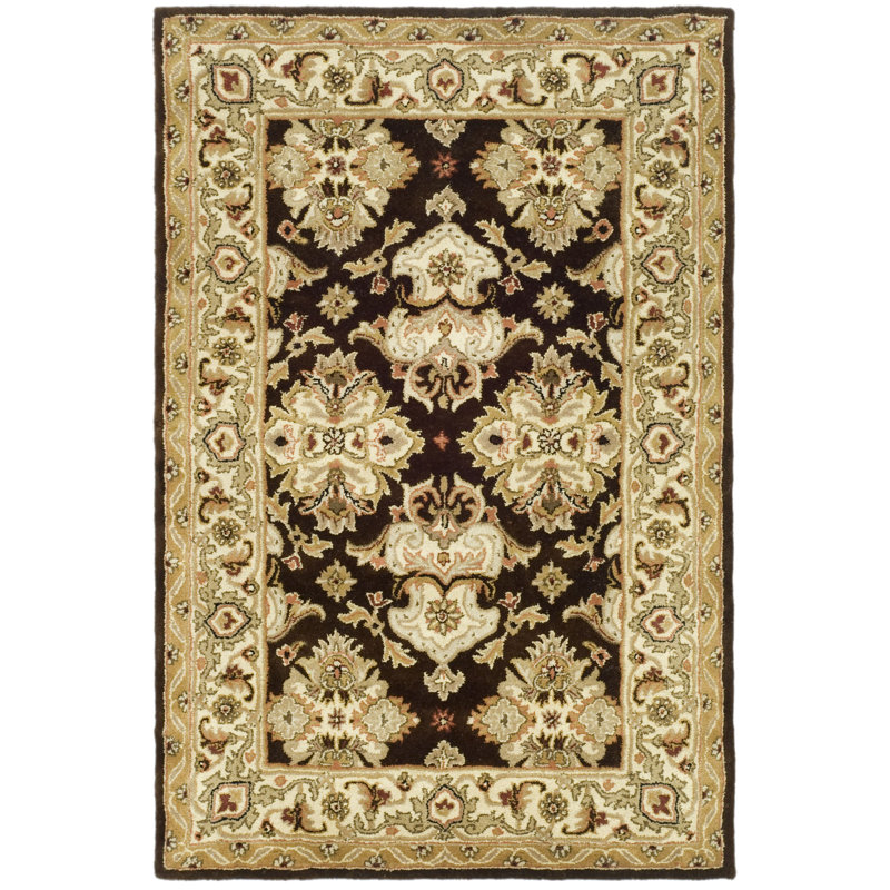 Tapis en laine touffeté à la main Balthrop, Rectangle 8 pi 3 po x 11 pi
