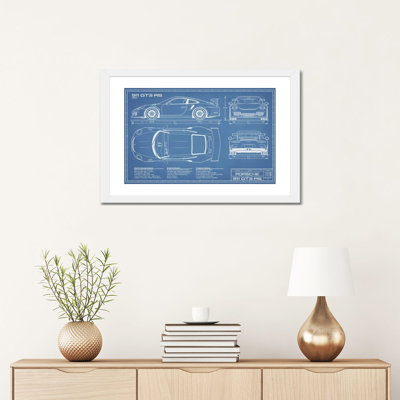 Corvette (C7) Z06 Blueprint - reproduction de dessin sur toile