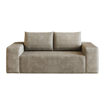 63" 2Setaser Sofa,Corduroy Fabric,Deep Seat Couches,Comfy Loveseat Sofa,No Assembly,1Pcs For Living Room, Bedroom,Conference Room ,Apartment,Camel