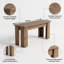Rustic Effect Dining Table Set with 2 Velvet Chairs and Rustic Effect Bench 4 Seater Dining Set