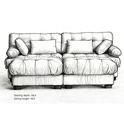 U Shaped Sectional Couches for Living Room,Modular Sectional Sofa Cloud Couch with Ottoman, Deep Seat Loveseat Comfy advanced flannelette Oversized So