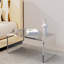 Kireina 25,6 pouces table basse italienne de luxe créative en acrylique, table d'appoint de salon, table de chevet d'étude de chambre à coucher (matériau acrylique transparent haut de gamme)-744872442