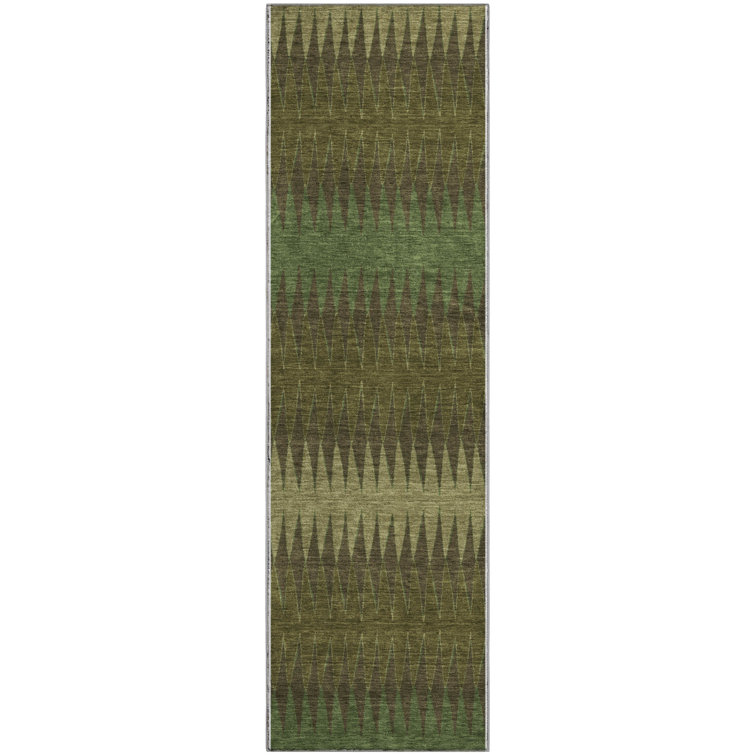 Premium Machine Washable Prisco Olive Rug