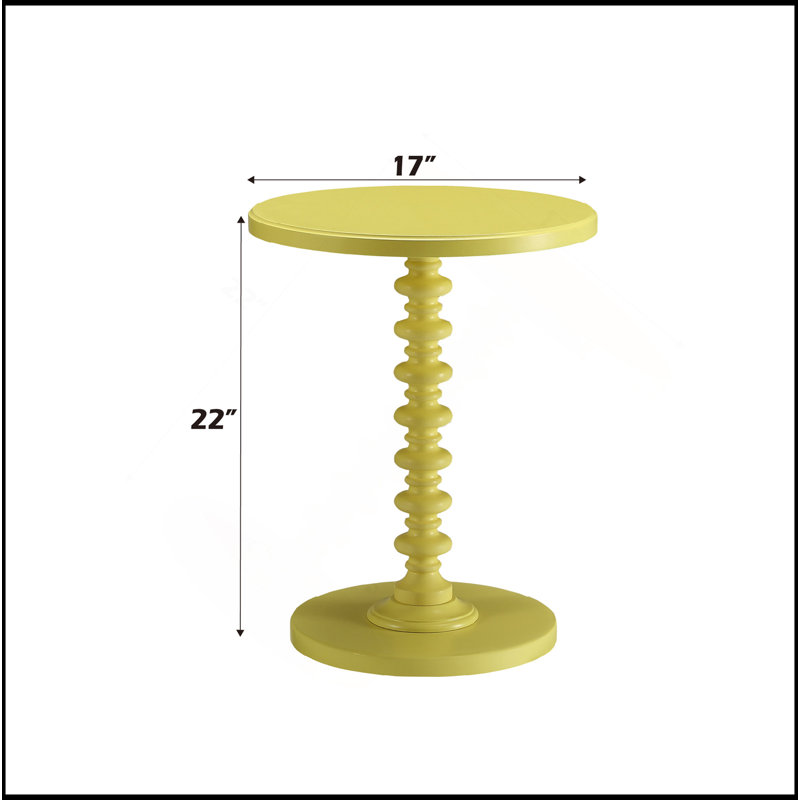 Acton Yellow Finish Accent Table