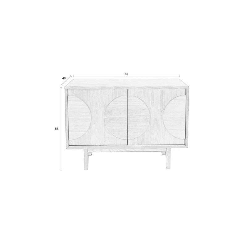 Groove Accent Cabinet, Brown