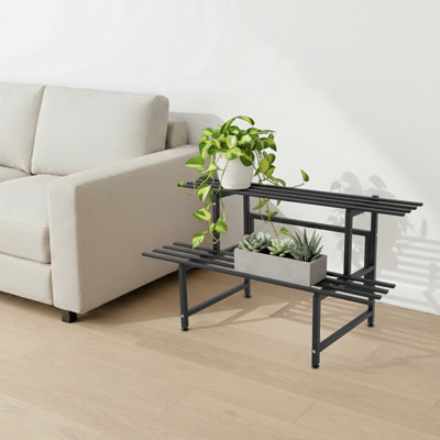 Support pour plante en métal avec tablettes à plusieurs niveaux