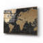 «Mappemonde Borderless Black Gold» par Pela Studio, art mural en verre acrylique-1895823128