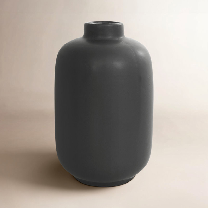 Ceramic Minimalistic Decorative Vase, Black