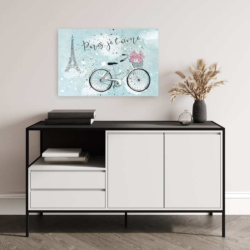 Impression sur toile Parisian Bicycle Dreams, 16" H x 24" W