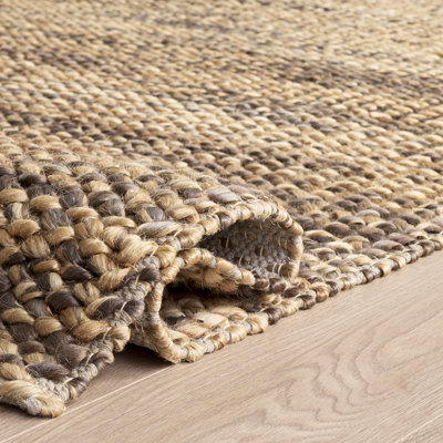 Hand-Woven Abstract Jute Rug