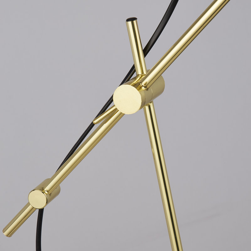 Goleta 149cm Plated Swing Arm Floor Lamp
