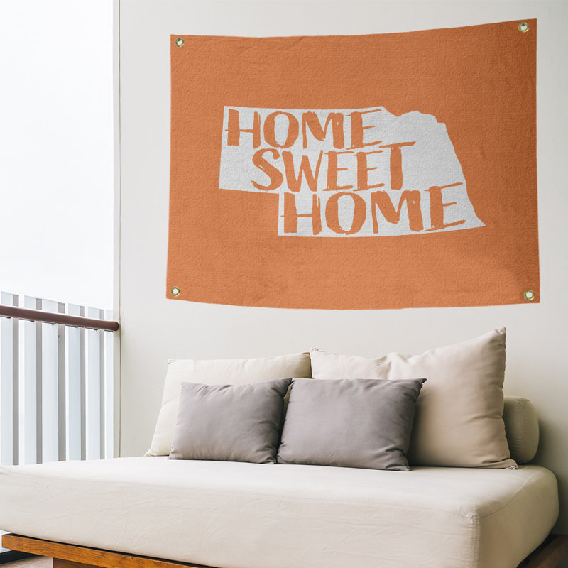 Tapisserie murale nebraska doux pour la maison, H 59 po x l 80 po, Orange