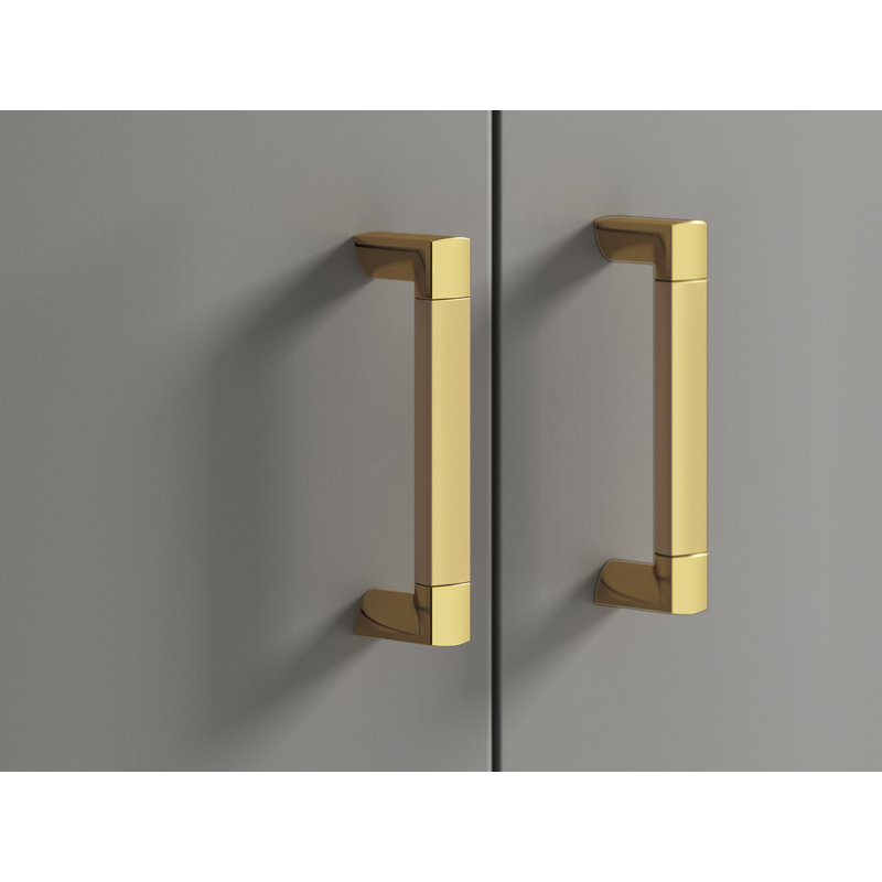 Seer 4½-In Cabinet Pull, Brushed Brass