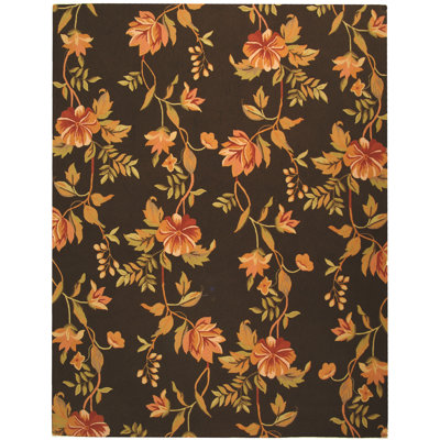 Tapis floral en laine crocheté à la main Chelsea