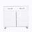 Two Door Side Table-White