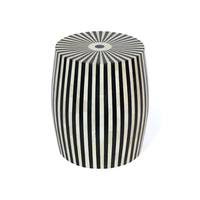 Striped Table/ Stool- Black