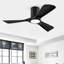 Ventilateur de plafond avec lumières Ventilateur de plafond encastré de 42 pouces avec télécommande, ventilateurs de plafond modernes à pales en ABS pour chambre à coucher / ferme / patio / intérieur, moteur à courant continu silencieux