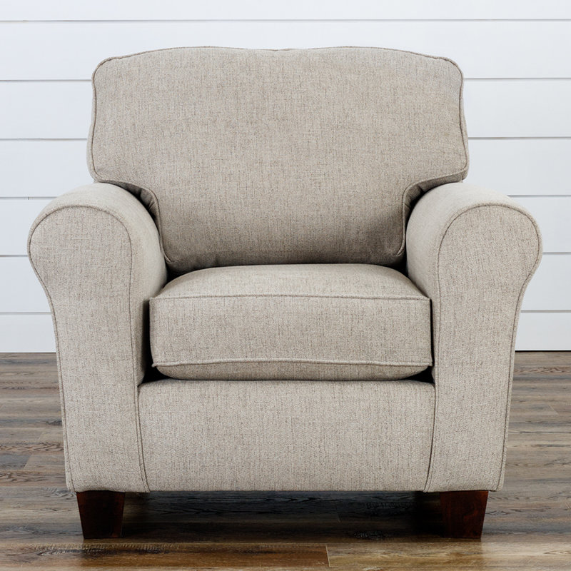 Chaise d'appoint en polyester de 40,25 po de largeur, Noyer foncé, Étain