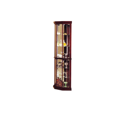 Vitrine de coin Huxley avec portes en verre et miroir