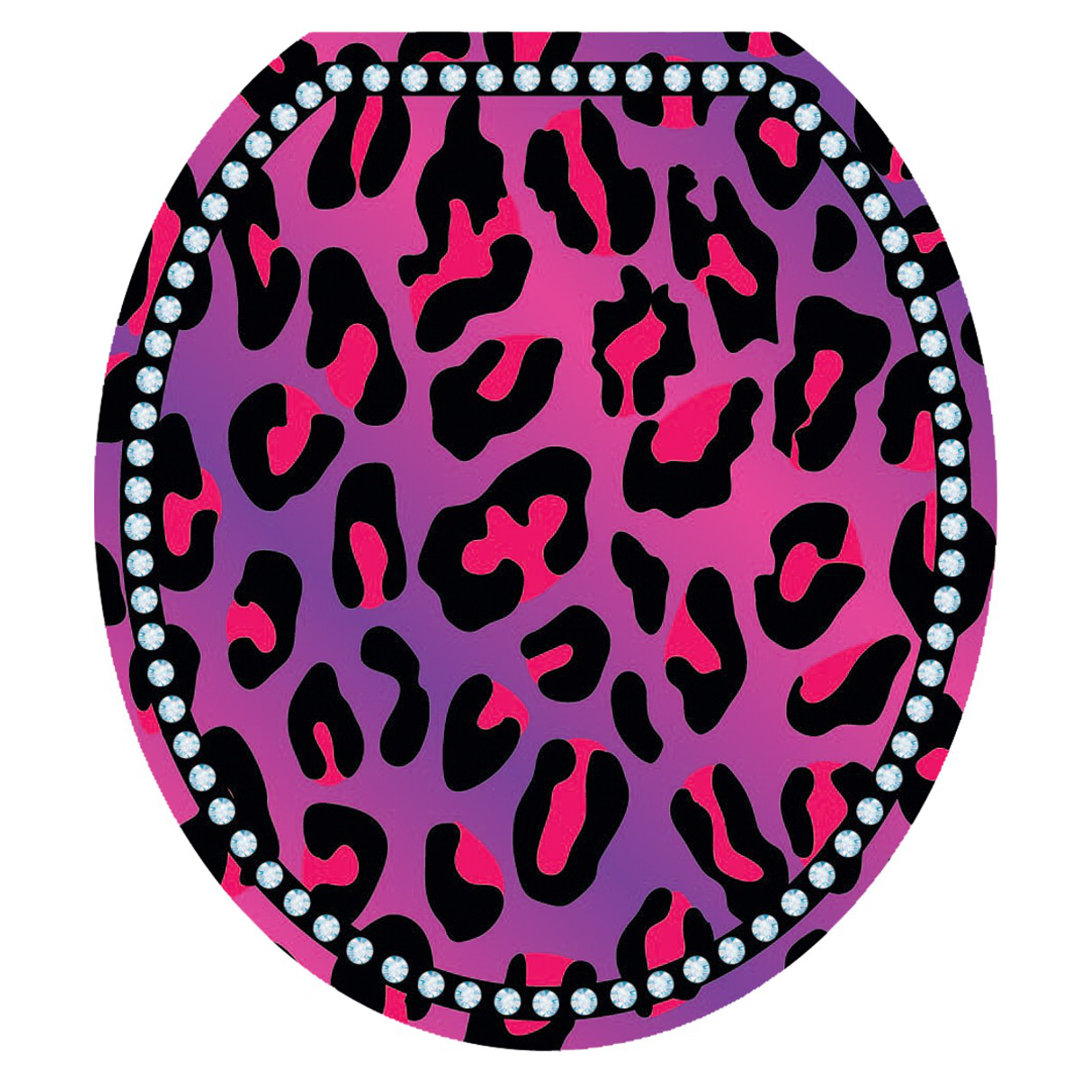 Animal Print Diva Toilet Seat Decal – Toilet Tattoos Bold Fun Static Cling Vinyl Lid Cover Fits Round & Elongated Seats Toilet Tattoos 
