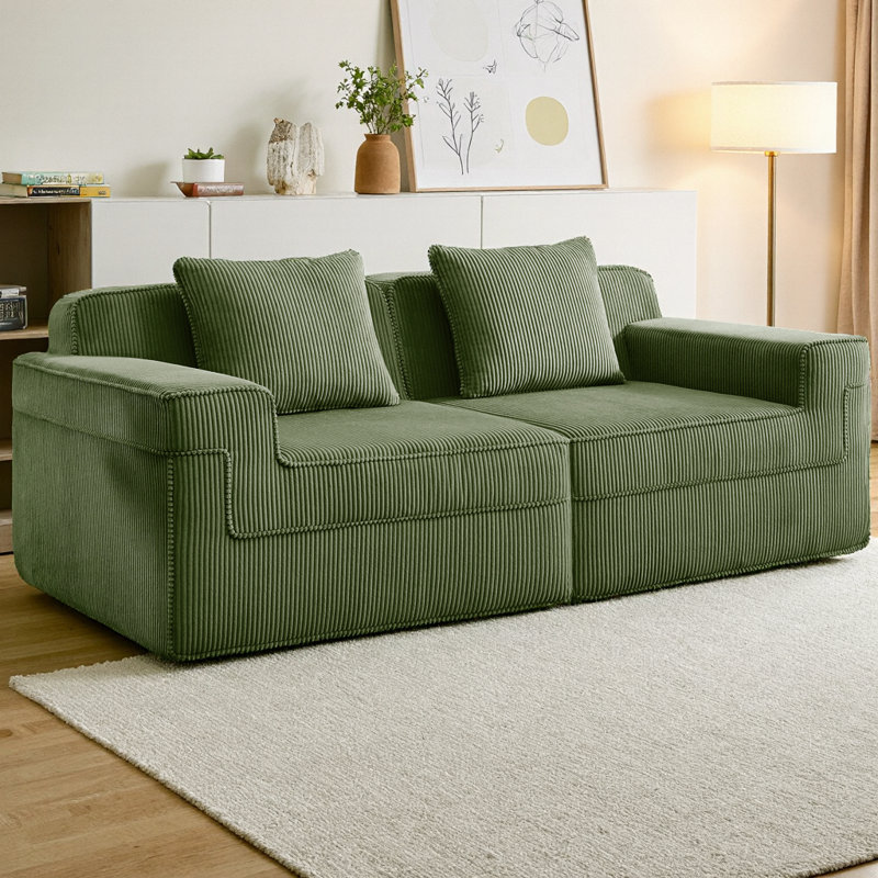 Causeuse modulaire à 2 places Boneless Canapé modulaire Boneless Cloud, Vert