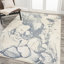 Tapis bleu / crème à motif abstrait marbré Cooper-John-69806914