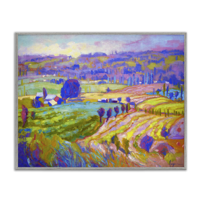 "Classic Farm", décorations pourpres giclées par Dorothy Fagan, Estampe numérique Farmhouse, H 11 po x l 14 po