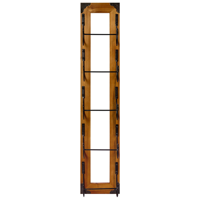 Wood 5 Wall Mounted Required Towel Rack