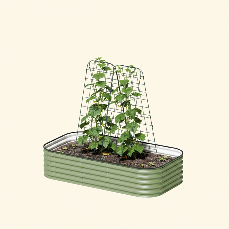 Classic 63" H A-Frame Metal Garden Trellis